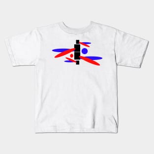 Blue and red firecrackers Kids T-Shirt